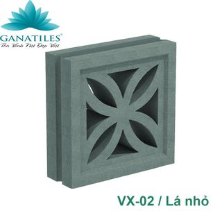 Gạch bông gió Ganatiles VX-02 Chiếc lá nhỏ màu xám