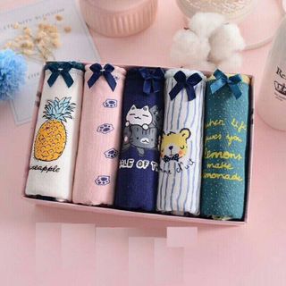 HỘP 05 QUẦN LÓT COTTON IN HÌNH