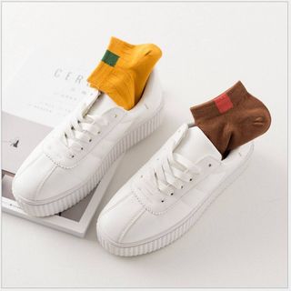 COMBO 10 đôi tất GÂN ngắn cổ ( Trộn Màu)