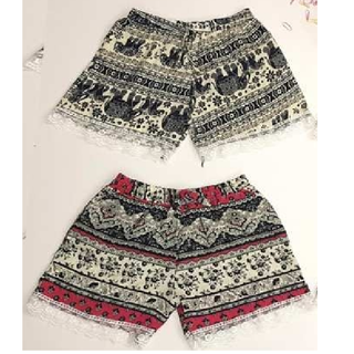 combo 2 quần shorts lanh ren chân xinh xắn