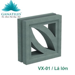 Gạch bông gió Ganatiles VX-01 Chiếc lá lớn màu xám