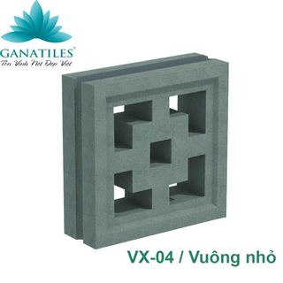 Gạch bông gió Ganatiles VX-04 Vuông nhỏ màu xám