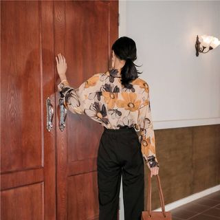 Áo sơ mi Hoa mùa xuân sang chảnh