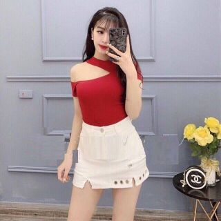 Áo CỘC TAY khoét vai cách điệu gợi cảm