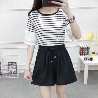 Quần short đũi From rộng, chất mát dây kéo lưng