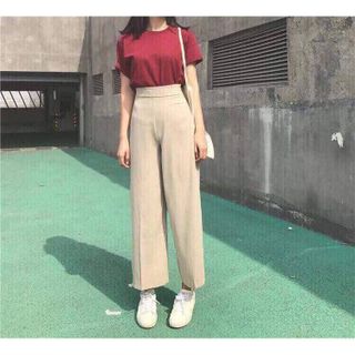 Quần ống rộng TUYẾT MƯA KHOÁ SƯỜN