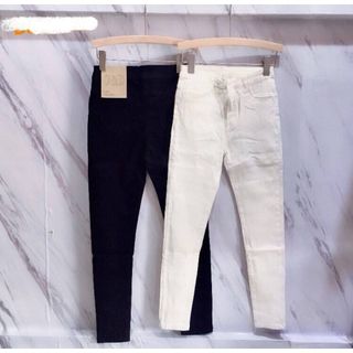 Quần Jeans trơn hai màu đen, trắng
