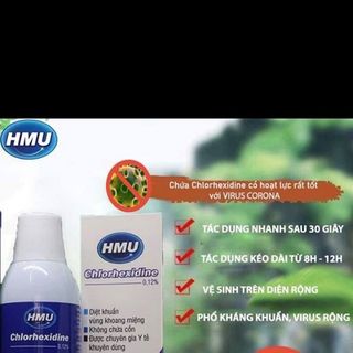 NƯỚC SÚC MIỆNG SÁT KHUẨN HỌNG CHLOHEXIDINE HMU - SẢN PHẨM ĐỘC QUYỀN ĐH Y HÀ NỘI