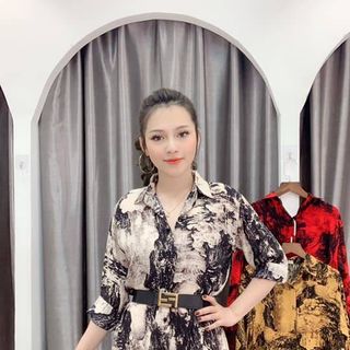 Sơ mi váy LOANG kèm belt vải cùng màu sang chảnh
