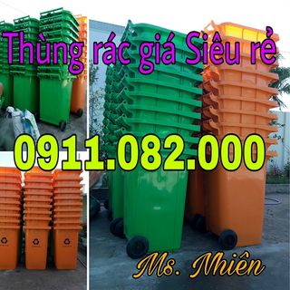 Sỉ lẻ thùng rác 240 lít giá rẻ tại đồng nai- thùng rác nắp kín-