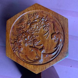 Hộp trà lục giác trạm hoa phượng