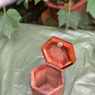 Hộp trà lục giác trạm hoa phượng