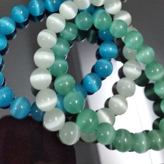 Chuỗi đá mắt mèo đủ màu rất đẹp cầm mát tay