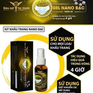 Xịt khử khuẩn khẩu trang Nano Bạc giá sỉ