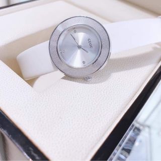 Đồng hồ nữ GUOU 6013 dây da trơn viền bạc