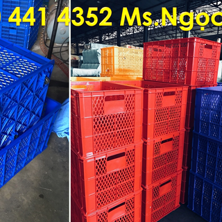 Sóng nhựa có 5 bánh xe,rổ nhựa 8 bánh xe kéo hàng, sóng nhựa đựng hàng hóa, sọt nhựa bít 3T9 có nắp, sóng hở chở hàng