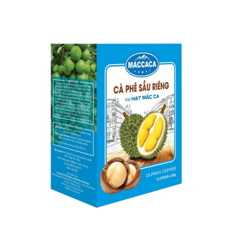 Cafe Sầu Riêng Maccaca - Hộp 12 gói x 20gr