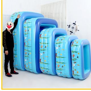 Bể bơi phao bơm hơi 2M1 3 TẦNG - Hồ bơi phao CỠ LỚN cho bé và gia đình Loại dày tặng kèm Miếng Vá