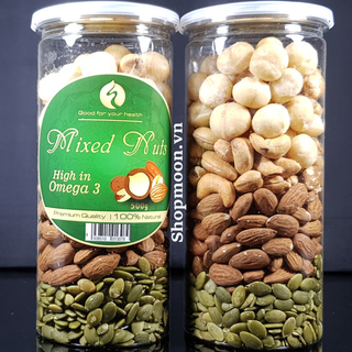 Mixed Nuts 4 loại hạt dinh dưỡng Macca, Hạt Bí Xanh, Hạnh Nhân, Hạt Điều đã tách vỏ giá sỉ