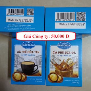 Cafe Sữa Đá Maccaca - Hộp 12 gói x 20gr