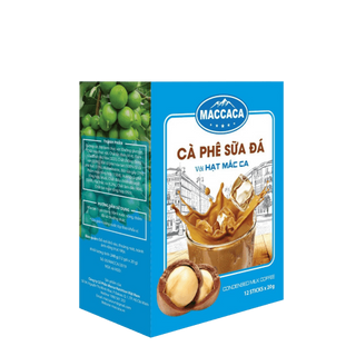 Cafe Sữa Đá Maccaca - Hộp 12 gói x 20gr