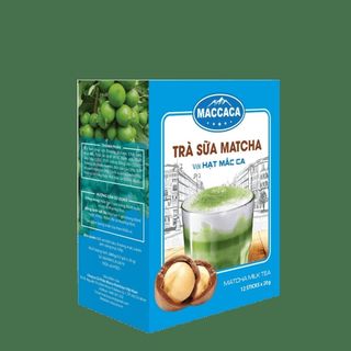 Trà sữa Matcha Maccaca - Hộp 12 gói x 20gr