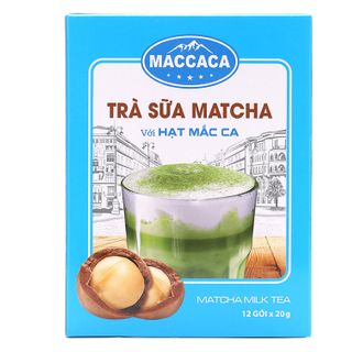 Trà sữa Matcha Maccaca - Hộp 12 gói x 20gr