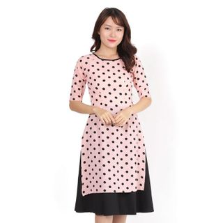 Áo dài chấm bi - MS2018-4AD giá sỉ