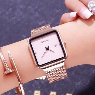 Đồng hồ nữ GUOU 8179 dây thép lụa