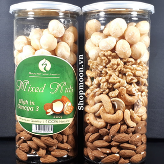 Mixed nuts 4 loại hạt dinh dưỡng Macca, Óc Chó Vàng, Hạnh Nhân, Hạt Điều đã tách vỏ giá sỉ