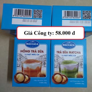 Hồng trà sữa Maccaca - Hộp 12 gói x 20gr
