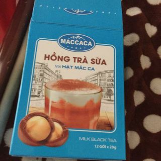 Hồng trà sữa Maccaca - Hộp 12 gói x 20gr