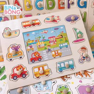 Bảng núm gỗ cho bé