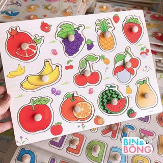 Bảng núm gỗ cho bé