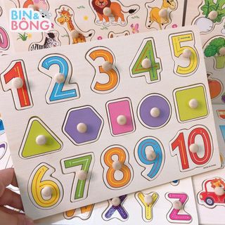 Bảng núm gỗ cho bé