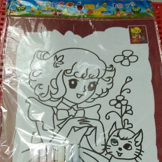 bộ tranh gồm 2 tờ tranh 19cm x 26cm kèm 4 cây bút lông giá 8k có nhiều mẫu tranh