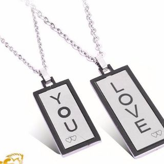 Dây chuyền inox cặp đôi couple love