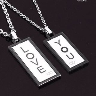 Dây chuyền inox cặp đôi couple love