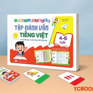 Tư duy ngôn ngữ tập đánh vần tiếng việt + bộ thẻ (40 thẻ)