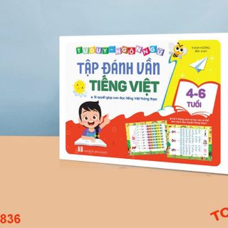 Tư duy ngôn ngữ tập đánh vần tiếng việt + bộ thẻ (40 thẻ)