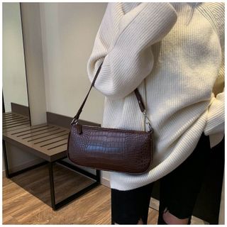 Túi kẹp nách vân da rắn thời thượng size 29cm VIDEO