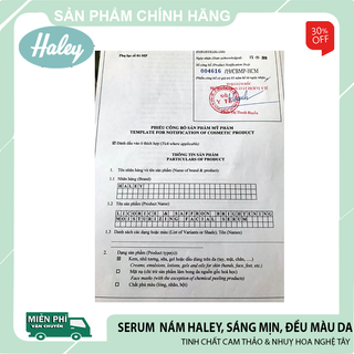 Serum trị nám trắng da thảo mộc Haley