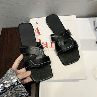 Dép bệt đan chéo chỉ viền