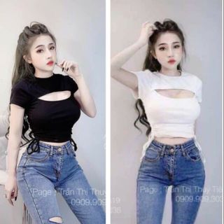 Áo hở ngực dây rút