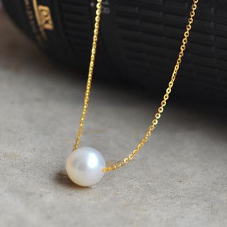 Vòng cổ mạ vàng hạt châu 10k