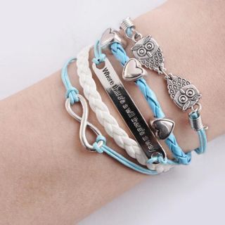 Vòng tay da nhiều tầng đủ mẫu