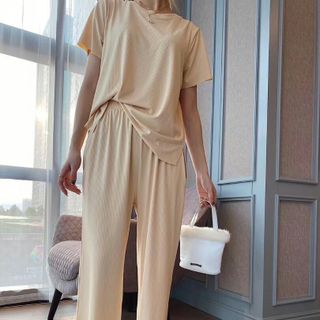 Set dài Modol tà lệch ống suông