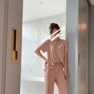Set dài Modol tà lệch ống suông
