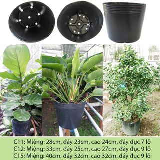 600 Chậu Sỉ 25x21x21cm nhựa PE dẻo trồng cây bền từ 5 đến 10 năm-77105