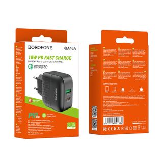 Cóc sạc nhanh 18W PD + QC3.0 BA46A Borofone